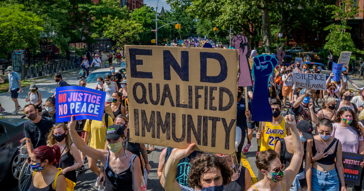 End qualified immunity protest sign