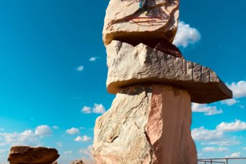 Stacked stone statue, New Mexico