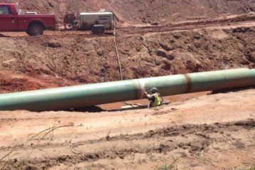 Gas Pipeline construction in Texas