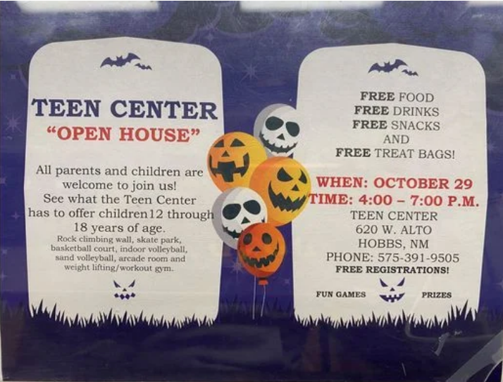 Teen Center Halloween open house