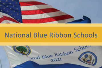 Blue Ribbon Schools flag banner