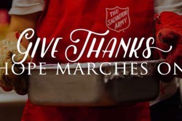 Salvation Army Give Thanks Banner