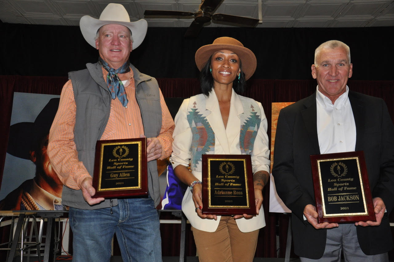 Guy Allen, Adrianne Ross and Bob Jackson, Lea County Museum Sports Hall of Fame