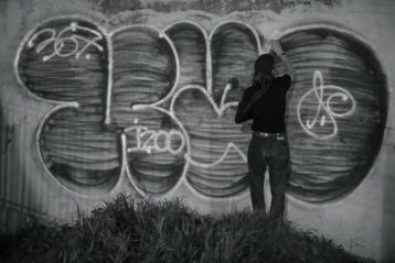 Graffiti black and white