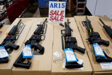 AR15s on display for sale