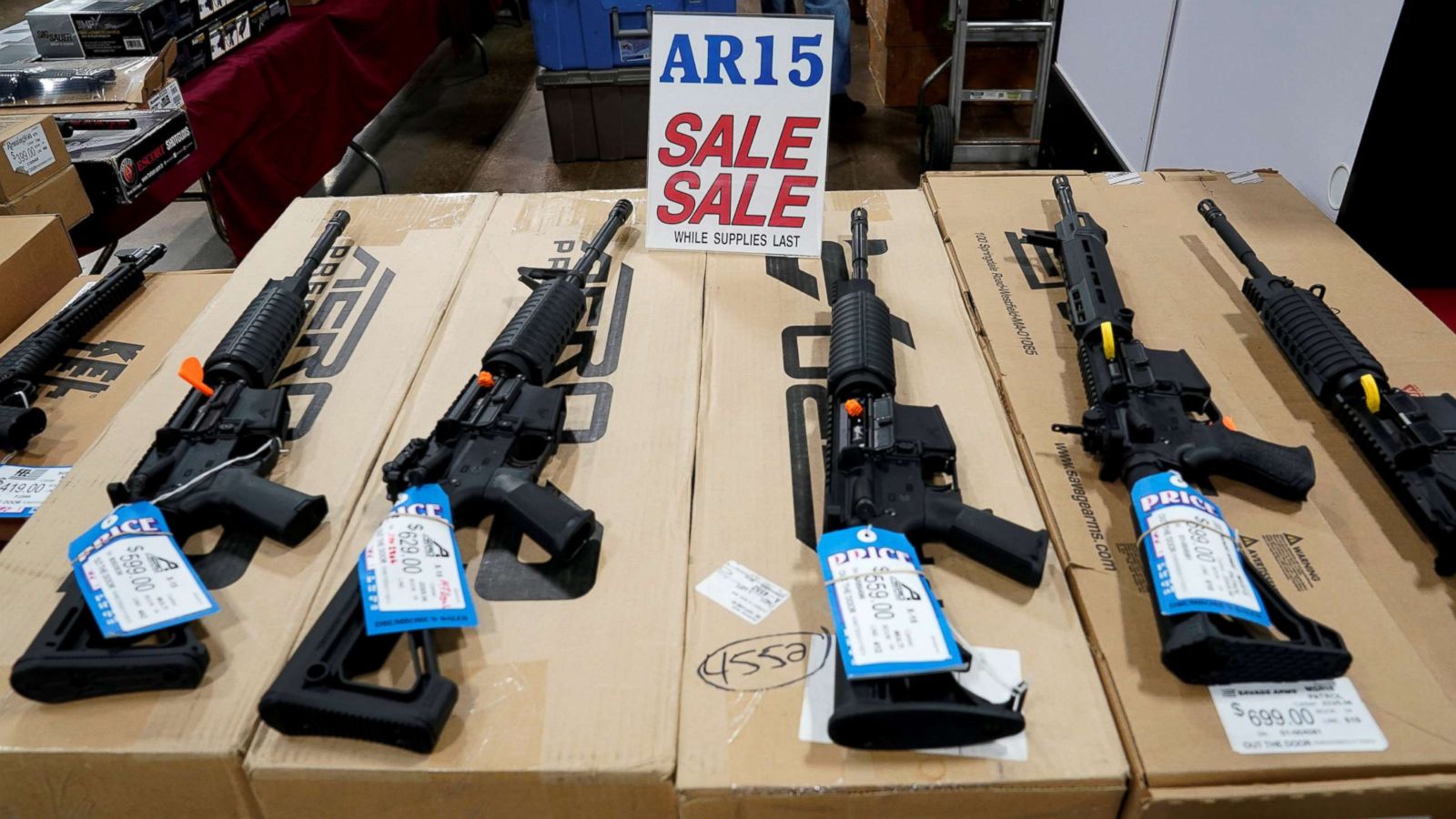 AR15s on display for sale