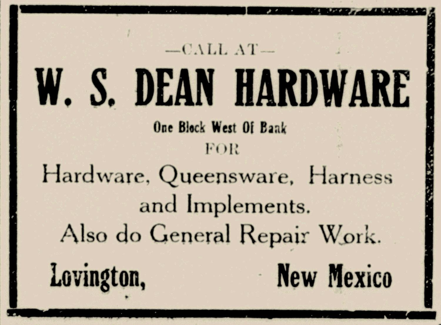 WS Dean Hardware